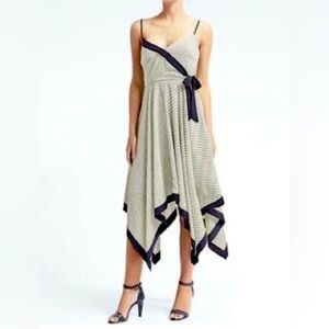 Banana Republic Black and White Striped Dress